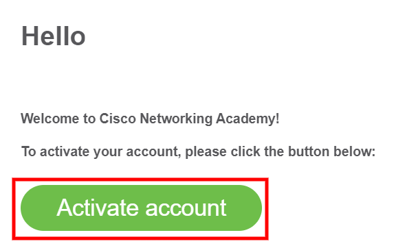 This image shows the activation email with a button to activate a user account.